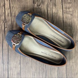 Christian Siriano Denim Flats